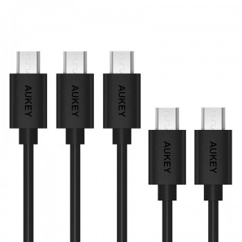 CB-D5 zestaw 5 szt. szybkich kabli Quick Charge micro USB-USB 2x0.3m i 2x1m i 1x2m 480 Mbps