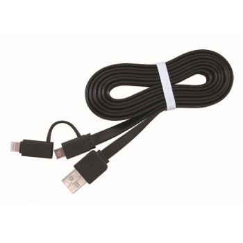 Kabel USB AM - Micro-BM/ Lightning Apple 1m