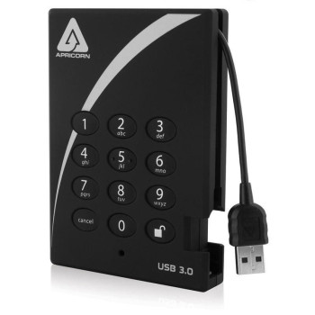 Apricorn HDD 500GB Apricorn Padlock Secure USB 3.0 External 5400rpm 8MB 256-bit AES