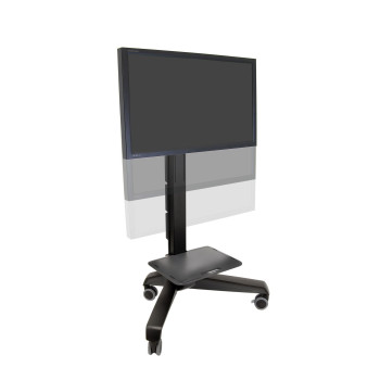 Ergotron Neo-Flex Neo-Flex Mobile MediaCenter VHD, Multimedia cart, Black, Flat panel, 41 kg, 94 cm (37"), 165.1 cm (65")