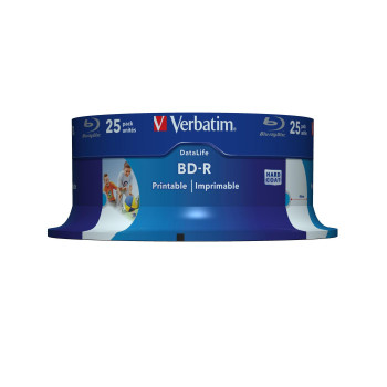 Verbatim BD-R SL DATALIFE 25GB 6X 25 pk spindel Wide Printable