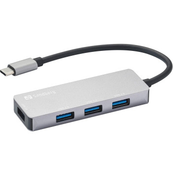 Sandberg USB-C Hub 1xUSB3.0+3x2.0 SAVER USB-C Hub 1xUSB3.0+3x2.0 SAVER, USB 3.2 Gen 1 (3.1 Gen 1) Type-C, USB 2.0, USB 3.2 Gen 1