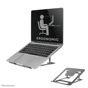 Neomounts by Newstar Notebook Desk Stand (ergonomic) Grey laptop stand, Notebook stand, Grey, 25.4 cm (10"), 43.2 cm (17"), 254 