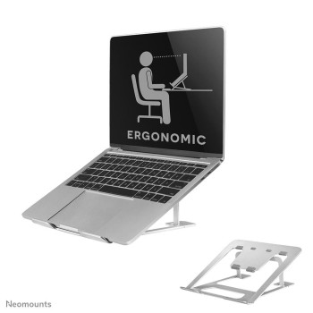 Neomounts by Newstar Notebook Desk Stand (ergonomic) Silver laptop stand, Notebook stand, Silver, 25.4 cm (10"), 43.2 cm (17"), 