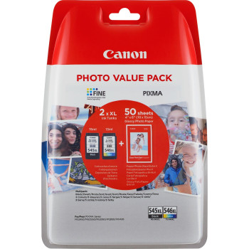 Canon PG-545XL/CL546XL PHOTO VALUE PG-545XL/CL546XL, Original, Pigment-based ink, Black,Cyan,Yellow,Magenta, Canon Pixma MG2450/
