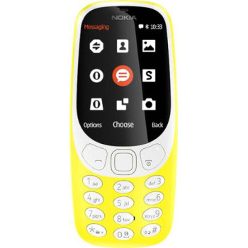Nokia 3310 DUAL SIM YELLOW 3310, Bar, 6.1 cm (2.4"), 2 3310, Bar, 6.1 cm (2.4"), 2 MP, Bluetooth, 1200 mAh, Yellow