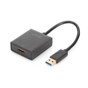 Digitus USB 3.0 to HDMI Adapter, 1080p Input USB, Output HDMI 1920x1080
