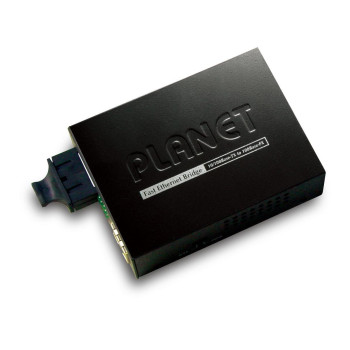 Planet 10/100Base-TX to 100Base-FX (SC) Bridge Media Converter, LFPT Supported