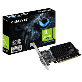Gigabyte GF GV-N730D5-2GL PCIE 2 LP GV-N730D5-2GL, GeForce GT 730, 2 GB, GDDR5, 64 bit, 4096 x 2160 pixels, PCI Express x8 2.0