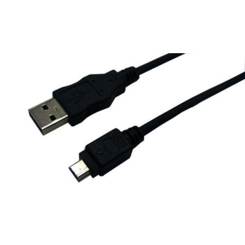 LogiLink USB 2.0 A/mini-A 3m USB cable USB A Mini-USB A Black Black
