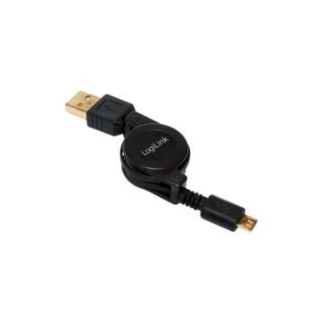 LogiLink CU0090 USB cable 0.75 m USB 2.0 USB A Micro-USB B Black