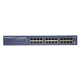Netgear 1000T 24P Netgear JGS524-200EU 24-port Gigabit Rack Mountable Network Switch, Unmanaged, Full duplex, Rack mounting