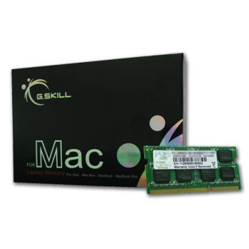 G.Skill 4GB DDR3-1066 SQ MAC 4GB DDR3-1066 SQ MAC, 4 GB, 1 x 4 GB, DDR3, 1066 MHz, 204-pin SO-DIMM