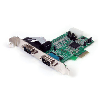 StarTech.com PCIE SERIAL ADAPTER CARD 2 Port Native PCI Express RS232 Serial Adapter Card with 16550 UART, PCIe, Serial, PCIe 1.