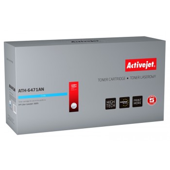 Toner Activejet ATH-6471AN (zamiennik HP 502A Q6471A, Canon CRG-717C, Premium, 4000 stron, niebieski)