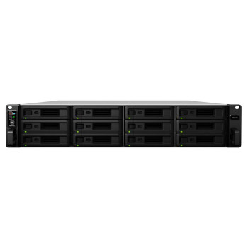 Synology RackStation, 12-bay NAS Quad core, 2.1GHz CPU, 4GB DDR4, exp. up to 64GB