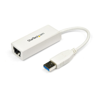StarTech.com USB 3.0 TO GB ETHERNET ADAPTER USB 3.0 to Gigabit Ethernet NIC Network Adapter - White, Wired, USB, Ethernet, 5000 