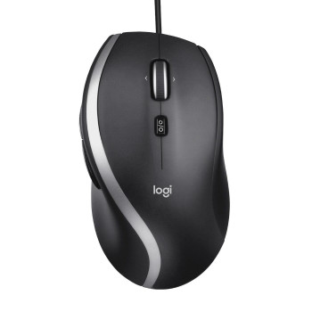 Logitech M500S Corded Optical Mouse, Brown Box Advanced Corded M500s, Right-hand, Optical, USB Type-A, 4 DPI, Black, Silver