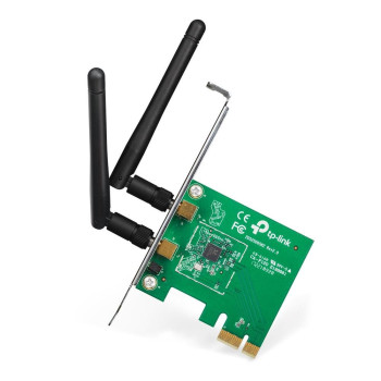 TP-Link 300Mbps Wireless N PCI Express Adapter 2T2R, 2.4GHz, 802.11n/g/b, with 2 detachable antennas