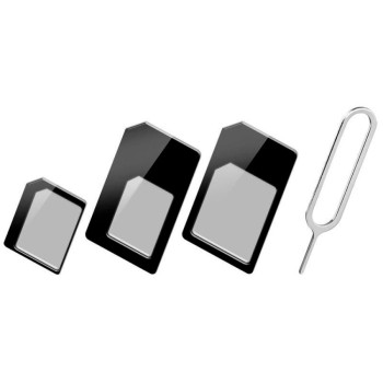 Techly Adapter Sim Card (3 In 1) Nano-Sim. Micro-Sim And Sim Black I-Sim-3
