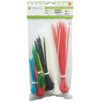 Techly Cable Tie Beaded Cable Tie Nylon Multicolour 100 Pc(S)