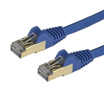 StarTech.com PATCH CABLE CAT6A 1M BLUE 1 m CAT6a Ethernet Cable - 10 Gigabit Shielded Snagless RJ45 100W PoE Patch Cord - 10GbE 