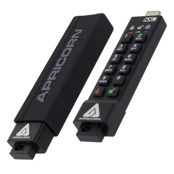 Apricorn Aegis Secure Key 3NXC USB flash drive 4 GB USB Type-A 3.2 Gen 1 (3.1 Gen 1) Black Aegis Secure Key 3NXC, 4 GB, USB Type
