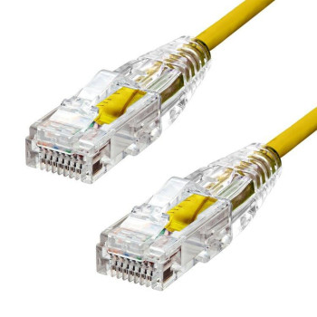 ProXtend Ultra Slim CAT6A U/UTP CU LSZH Ethernet Cable Yellow 2m