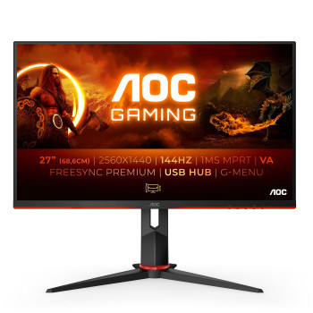 AOC G2 Q27G2U/BK computer monitor 68.6 cm (27") 2560 x 1440 pixels Quad HD LED Black AOC G2 Q27G2U/BK, 68.6 cm (27"), 2560 x 144