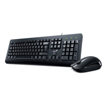 Genius Km-160 Keyboard Mouse Included Usb Qwerty English Black