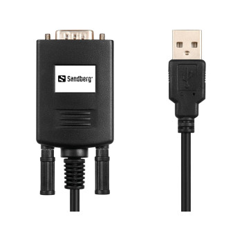 Sandberg USB to Serial Link (133-08C) USB to Serial Link (9-pin), PL-2303TA, Black, Blister, 400 mm, 35 mm, 15 mm