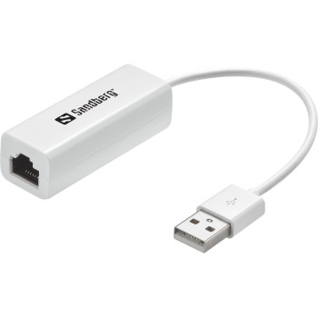 Sandberg USB to Network Converter USB to Network Converter, Wired, USB, Ethernet, 480 Mbit/s, White