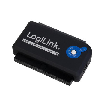 LogiLink USB IDE / SATA cable inkl. Adapter USB 2.0 to 2.5 Adapter USB 2.0 to 2.5 + 3.5 Zoll IDE + SATA HDD OTB, Black