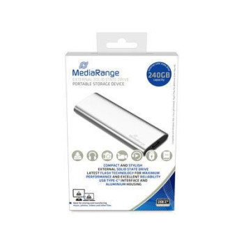 MediaRange External Solid State Drive 240 Gb Silver