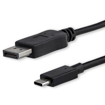 StarTech.com 1M USB TYPE-C TO DISPLAYPORT 3.3 ft. (1 m) USB-C to DisplayPort Cable - 4K 60Hz - Black, 1 m, DisplayPort, USB Type