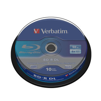 Verbatim BD-R DL 6X 50GB 10 pack Scratchguard surf.