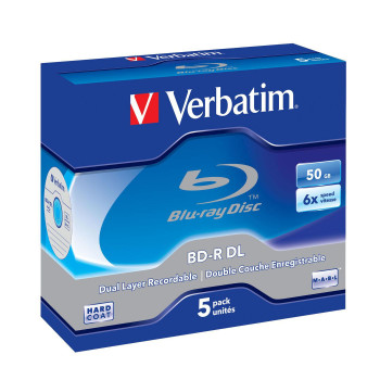 Verbatim BD-R DL 50GB 6X 5 pack Scratchguard surf.