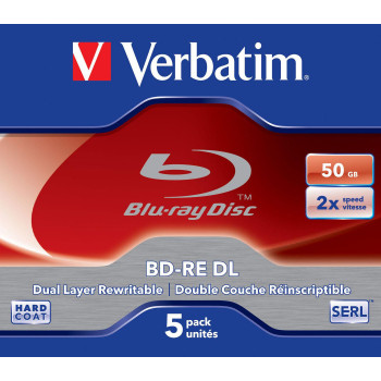 Verbatim BD-RE Double Layer 50GB 2X Scratchguard surf.,5 Pack