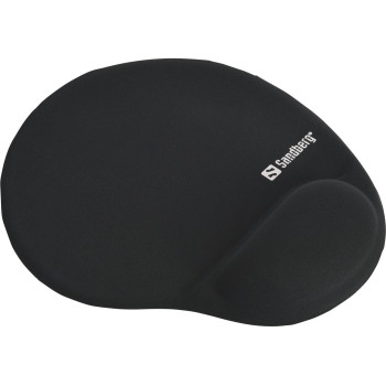 Sandberg Gel Mousepad with Wrist Rest Gel Mousepad with Wrist Rest, Black, Monotone, Gel, Wrist rest