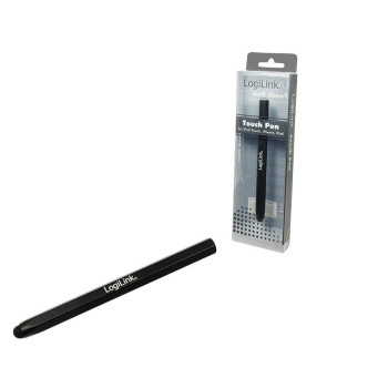 LogiLink Touch Pen LogiLink Black AA0010, Black, iPad, iPhone, iPod, Aluminium,Rubber, Blister, 40 g, 55 x 190 x 20 mm