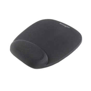 Kensington Foam Mouse Pad (Black) Foam Mousepad with Integral Wrist Rest Black, Black, Monotone, Foam, Wrist rest