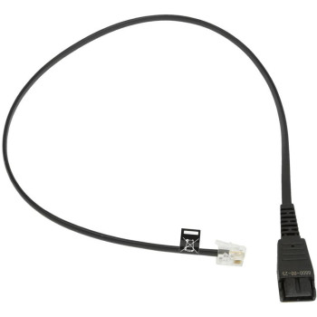 Jabra QD cord, straight, mod plug 0.5m - 4P plug: m+,r,r,m-