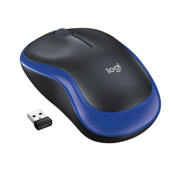 Logitech M185 Mouse, Wireless Blue