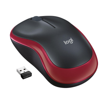 Logitech M185 Mouse, Wireless Red