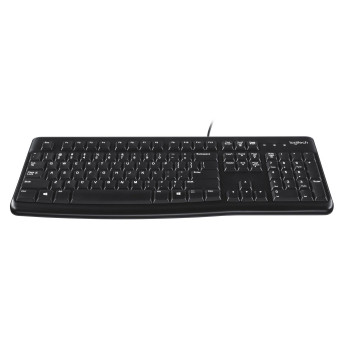 Logitech K120 Keyboard, US/Int Keyboard K120 for Business, Standard, Wired, USB, QWERTY, Black