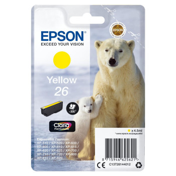 Epson 26 ink cartridge yel capacity 4.5ml 300 pages 1-pac