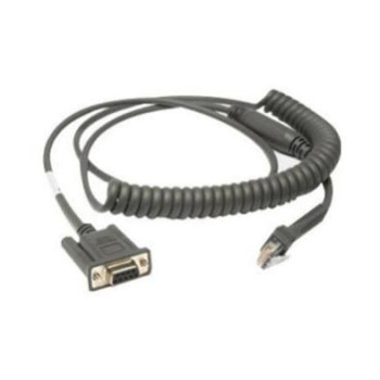 Zebra Connection cable, RS232, 9PIN, Female, 2.8 m, coiled, for: DS3508, DS3578, DS3578 FIPS, VC70N0