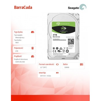 BarraCuda 4TB 2,5'' 128MB ST4000LM024