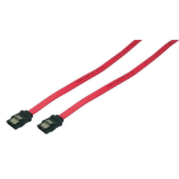 LogiLink S-ATA Cable with latch, 2x mal e, red, 0,30M