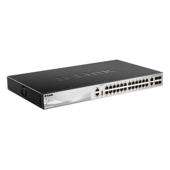 D-Link 24 x 10/100/1000BASE-T ports Layer 3 Stackable Managed Gigabit Switch with 2 x 10GBASE-T ports and 4 x SFP+ ports